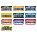 Custom Barcoded Anodized Aluminum Nameplates - 3/4 x 1 1/2